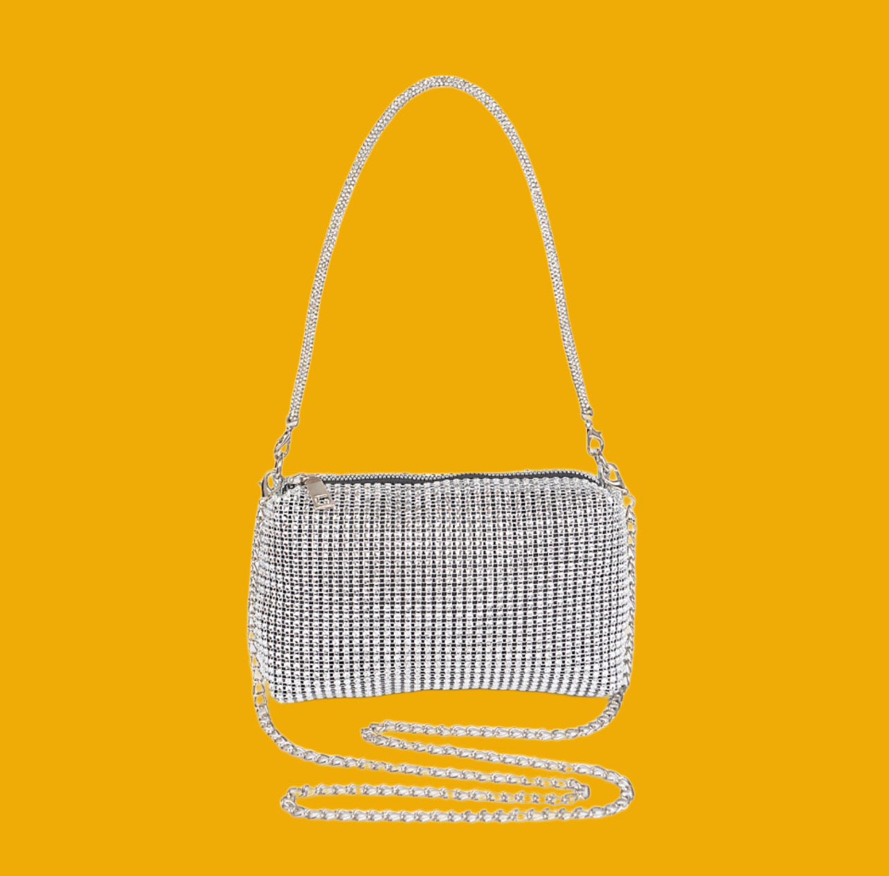 Mini Rhinestone Pouch Bag