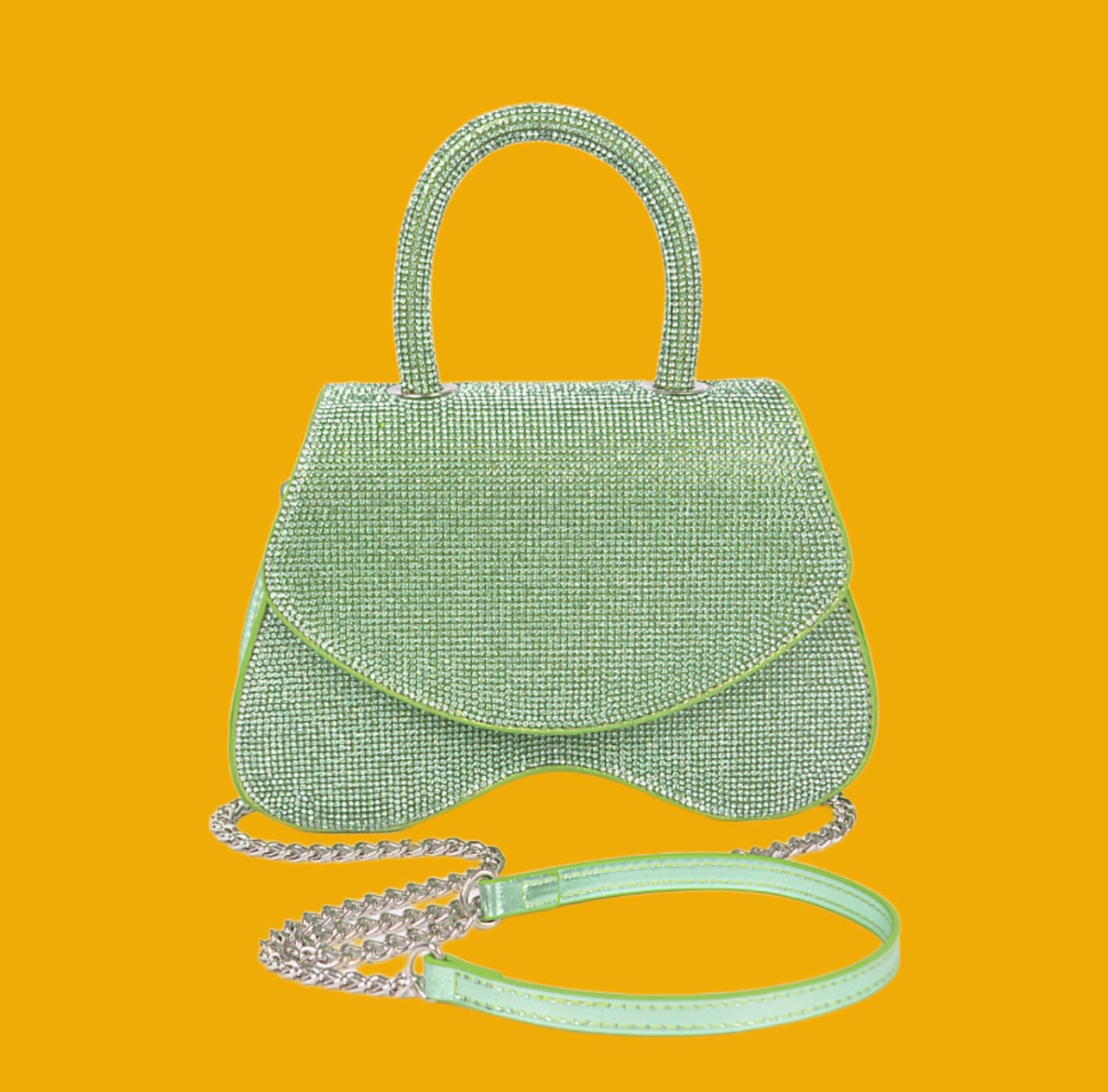 Envy Me Green Crystal Bag