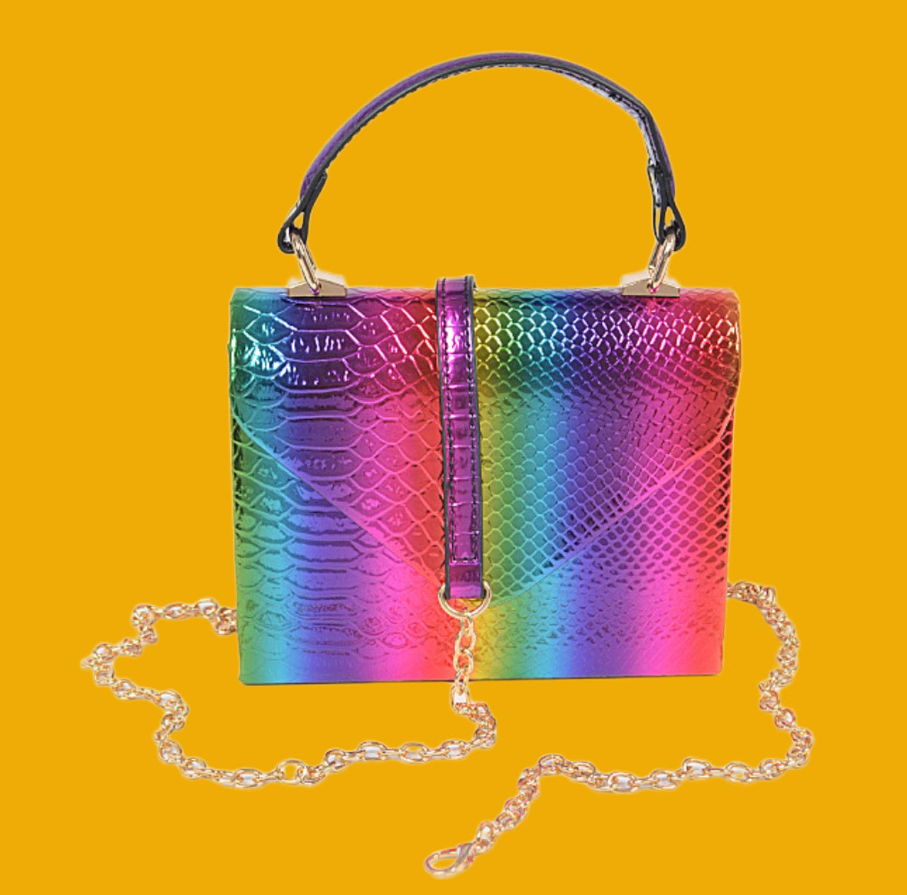 Rainbow Hologram Clutch