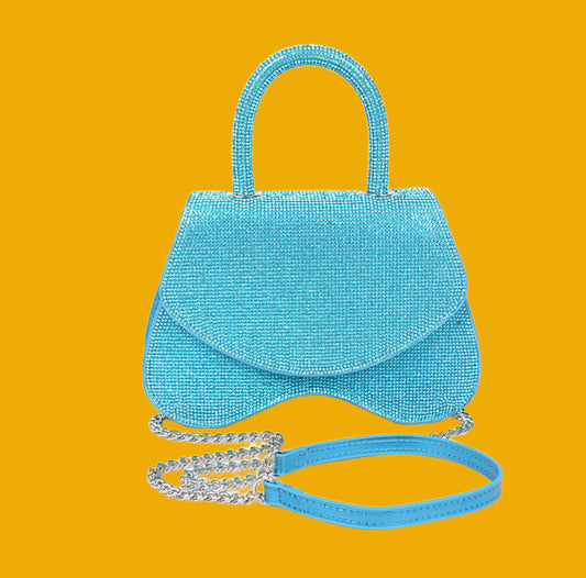 Envy Me Sky Blue Crystal Bag