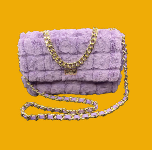 Lavender Plush Purse